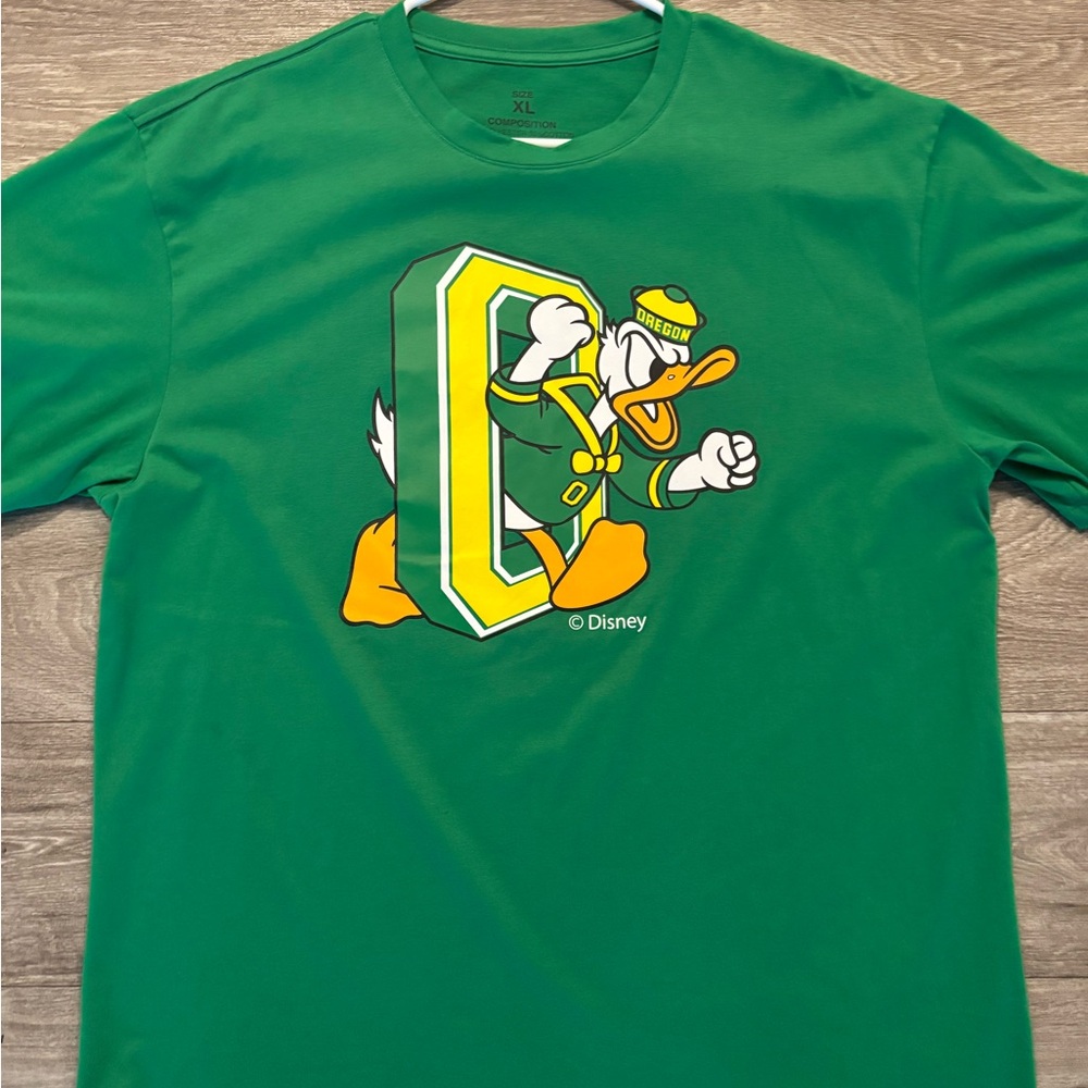 Disney Green Donald Duck Men's Tee Oregon Duck